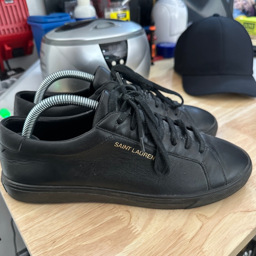 Saint Laurent Black Leather Sneakers